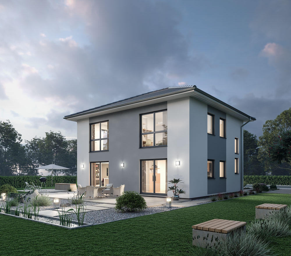 Einfamilienhaus mit Pool im Garten